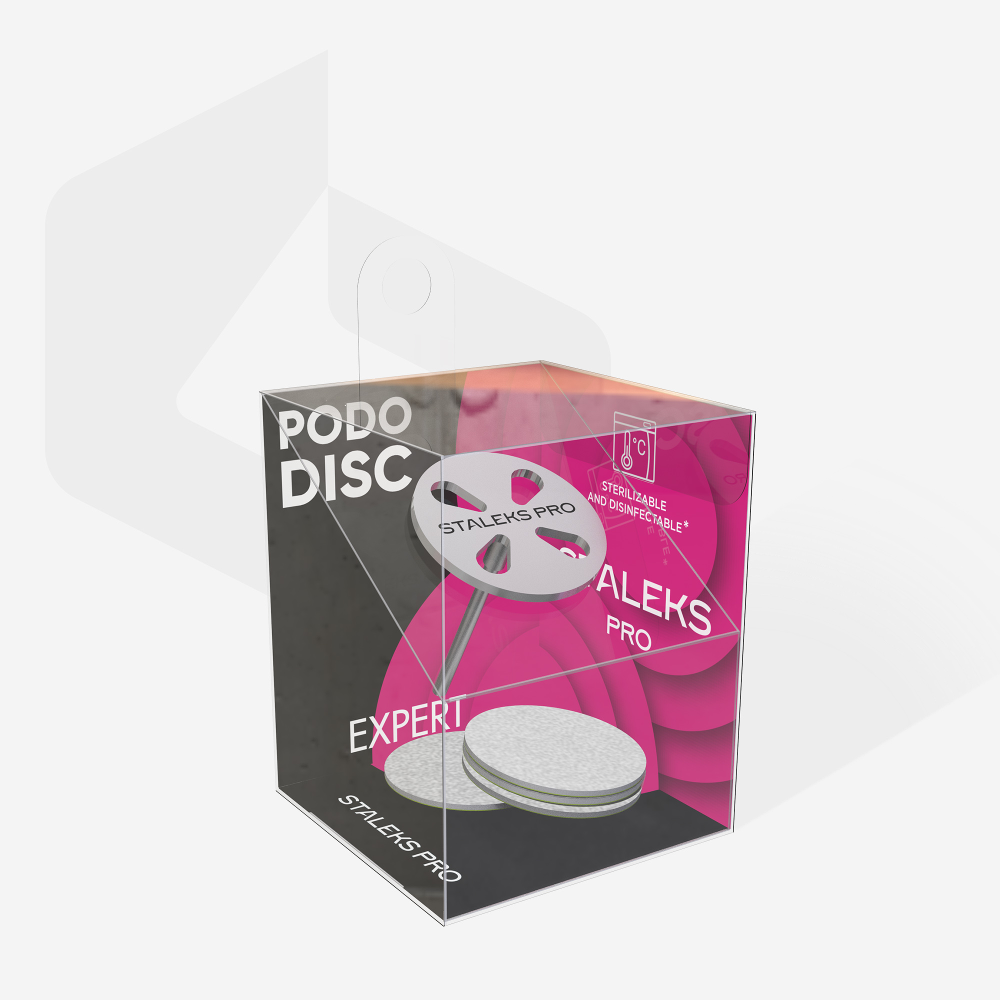 Pedicure disc PODODISC M EXPERT and set of disposable files 180 grit 5 pcs (20 mm) - Image 3