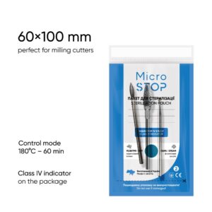 MICROSTOP PRO-ZORI Σακουλάκια Αποστείρωσης με Δείκτη Κλάσης 4 – 60×100 mm, 100 τεμάχια