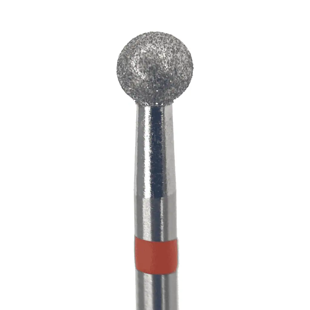 Διαμαντόφρεζα μπίλια κόκκινη 4.2 mm - frezes-manipedi.com